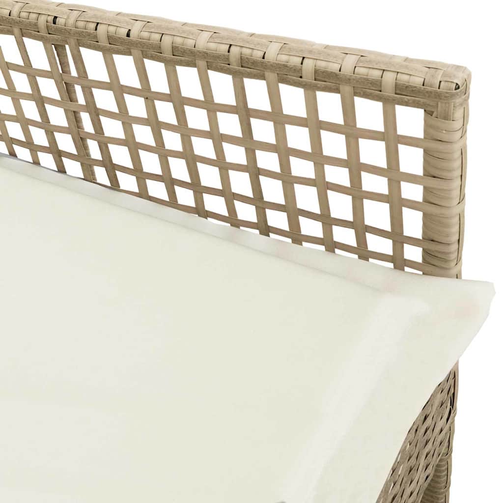 vidaXL Krzesło Ogrodowe 2 pcs Beżowy 55 x 53 x 85 cm polirattan