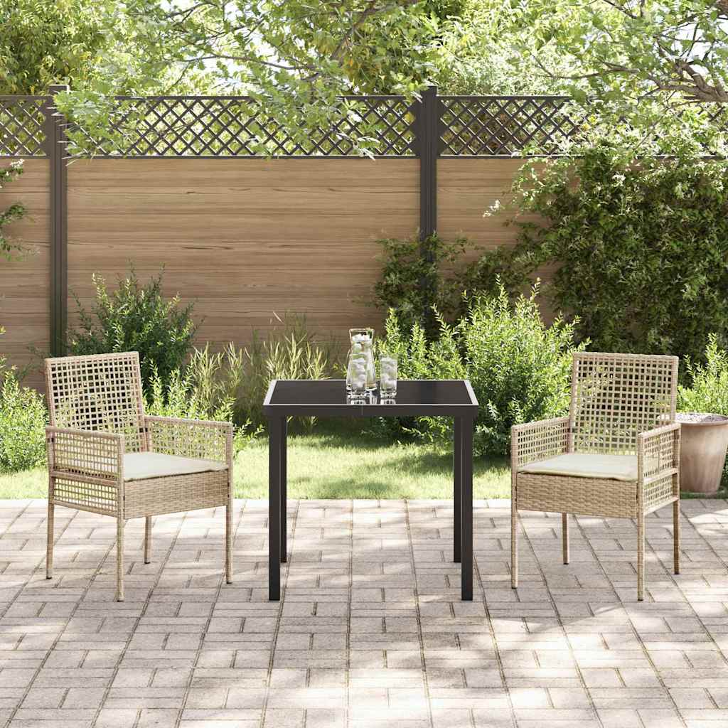 vidaXL Krzesło Ogrodowe 2 pcs Beżowy 55 x 53 x 85 cm polirattan