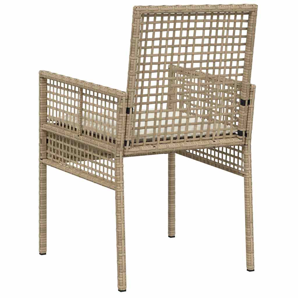 vidaXL Krzesło Ogrodowe 2 pcs Beżowy 55 x 53 x 85 cm polirattan