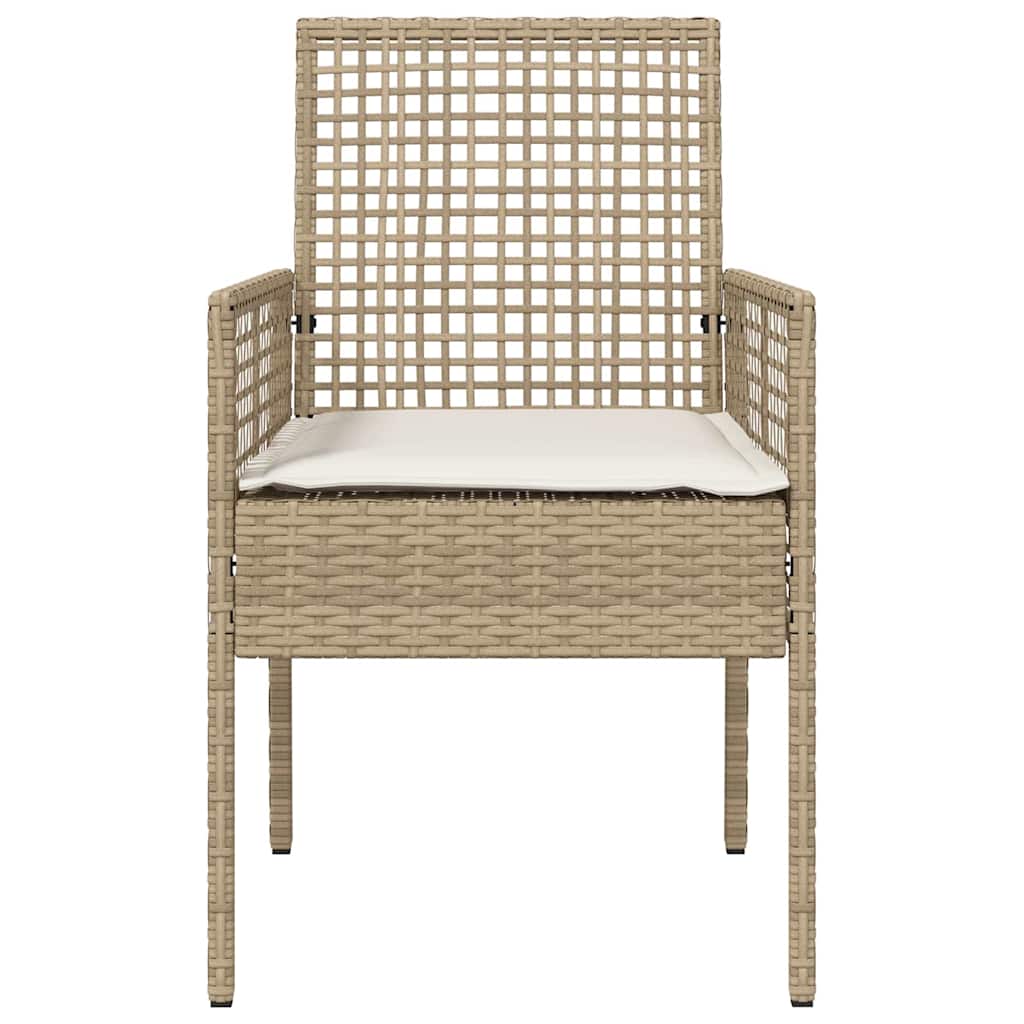 vidaXL Krzesło Ogrodowe 2 pcs Beżowy 55 x 53 x 85 cm polirattan