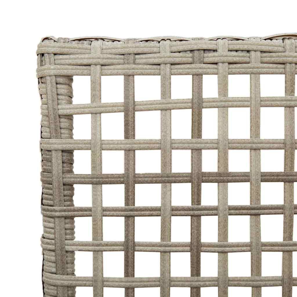 vidaXL Krzesło Ogrodowe 2 pcs Jasnoszary 55 x 53 x 85 cm polirattan
