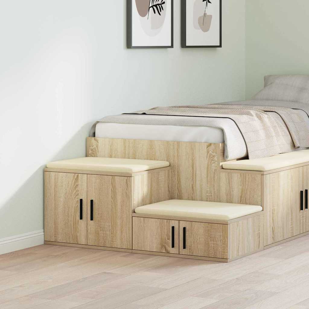 vidaXL Szafka do przechowywania 2 pcs Dąb Sonoma 127 x 41 x 40 cm