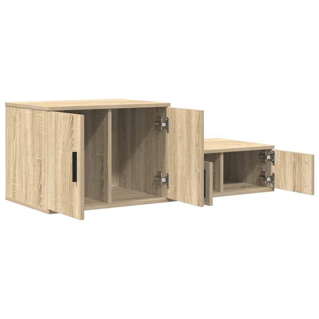 vidaXL Szafka do przechowywania 2 pcs Dąb Sonoma 127 x 41 x 40 cm