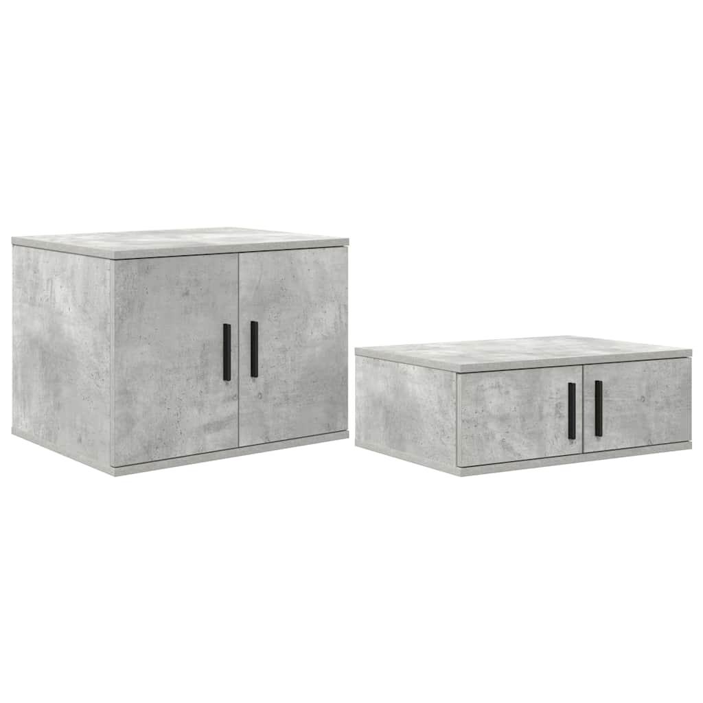 vidaXL Szafka do przechowywania 2 pcs Betonowy szary 127 x 41 x 40 cm