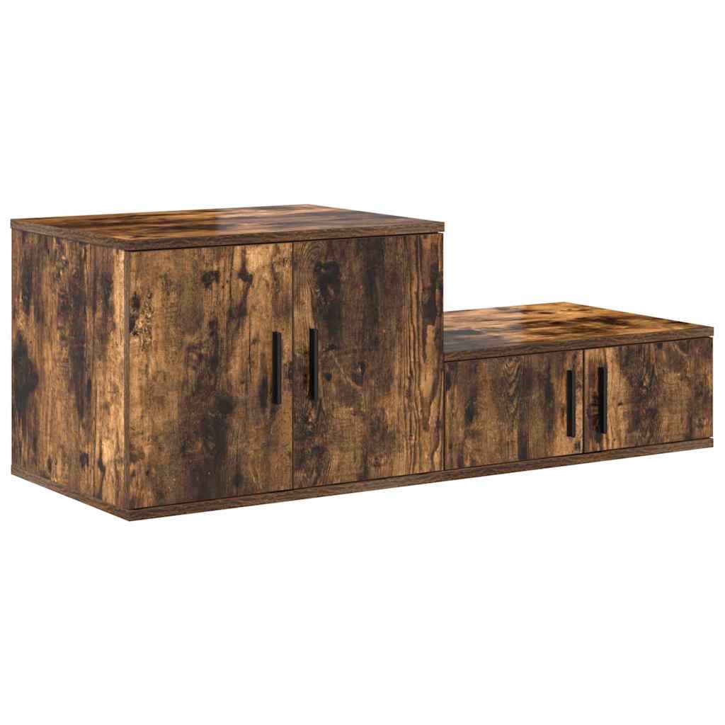 vidaXL Szafka do przechowywania 2 pcs Dąb wędzony 127 x 41 x 40 cm