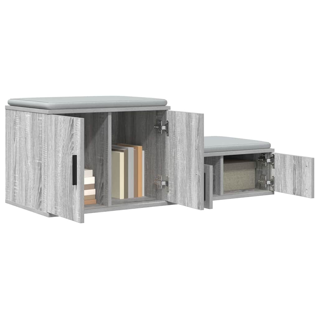vidaXL Szafka do przechowywania 2 pcs Szary Sonoma 127 x 41 x 40 cm