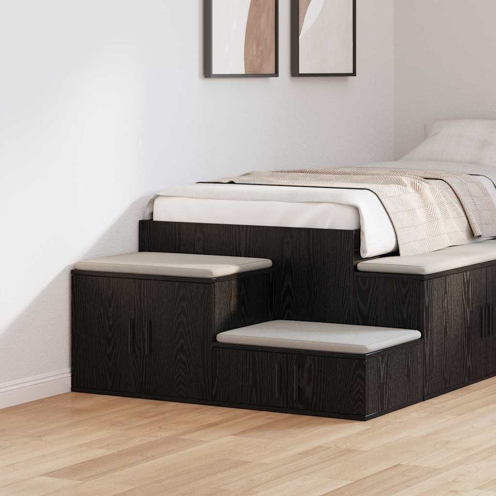 vidaXL Szafka do przechowywania 2 pcs Czarny Dąb 118 x 41 x 40 cm
