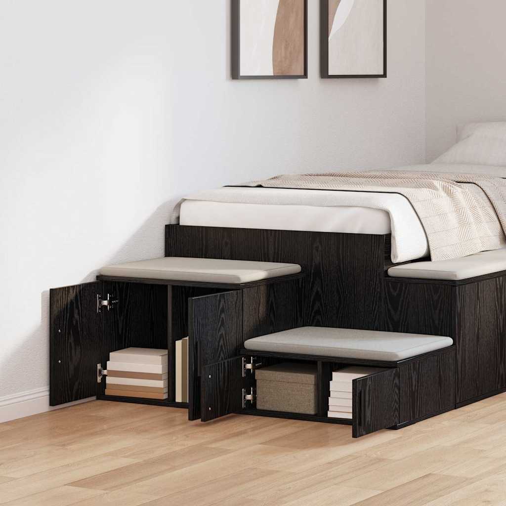 vidaXL Szafka do przechowywania 2 pcs Czarny Dąb 118 x 41 x 40 cm