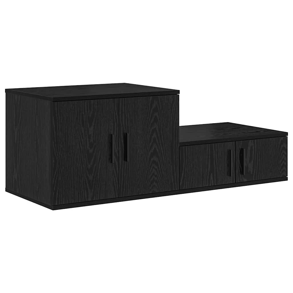 vidaXL Szafka do przechowywania 2 pcs Czarny Dąb 118 x 41 x 40 cm
