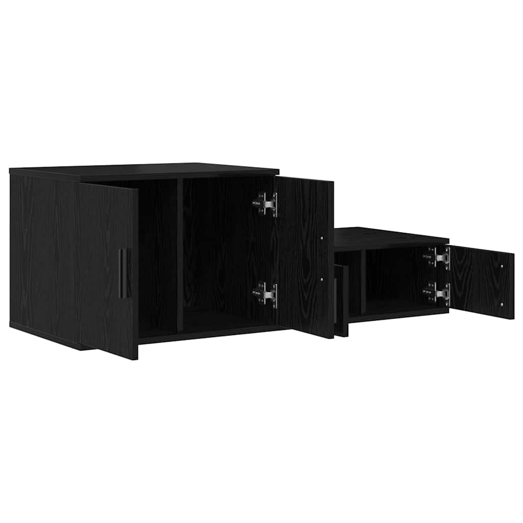 vidaXL Szafka do przechowywania 2 pcs Czarny Dąb 118 x 41 x 40 cm