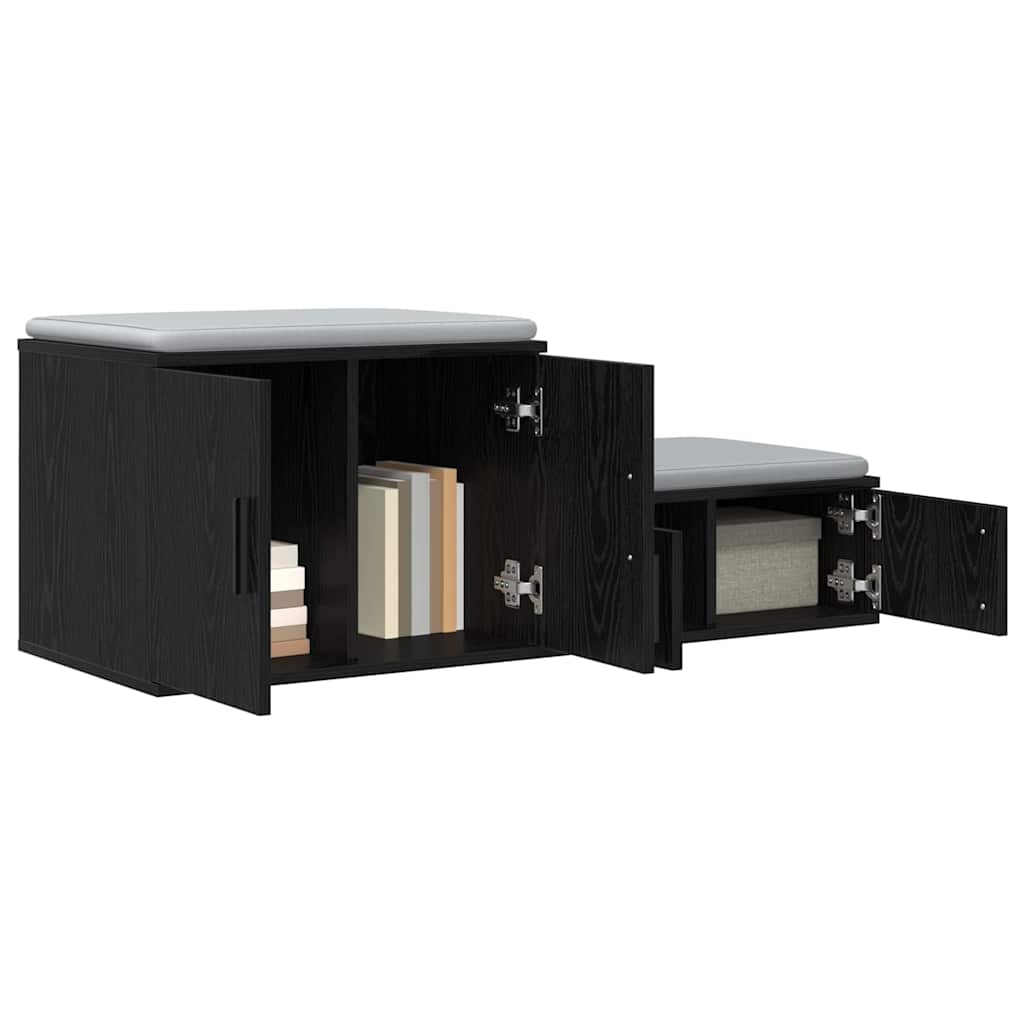 vidaXL Szafka do przechowywania 2 pcs Czarny Dąb 118 x 41 x 40 cm