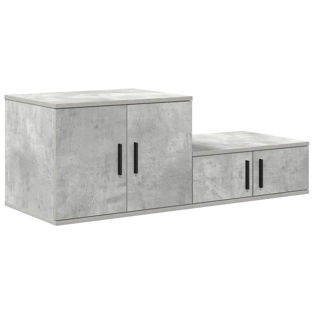 vidaXL Szafka do przechowywania 2 pcs Betonowy szary 118 x 41 x 40 cm