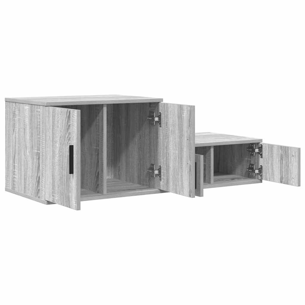 vidaXL Szafka do przechowywania 2 pcs Szary Sonoma 118 x 41 x 40 cm