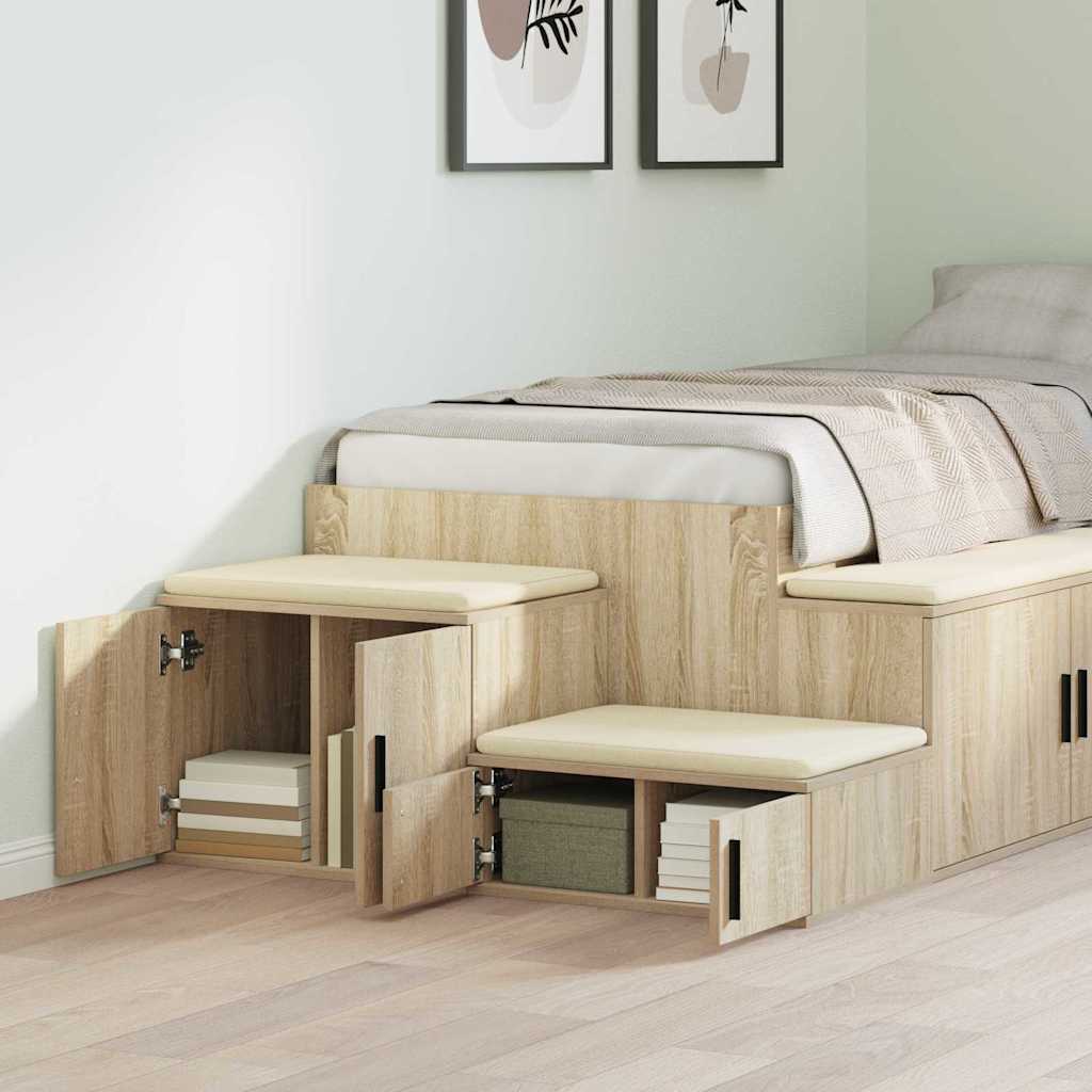 vidaXL Szafka do przechowywania 2 pcs Dąb Sonoma 108 x 41 x 40 cm