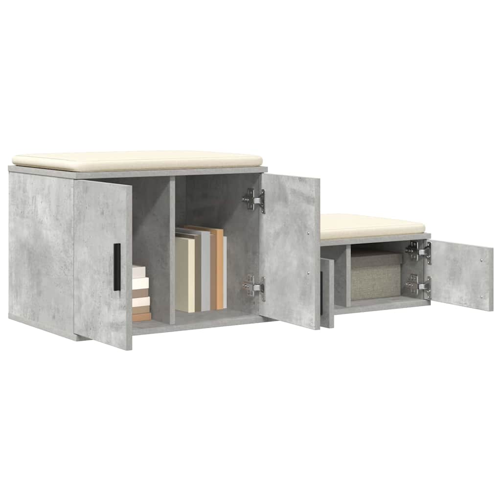 vidaXL Szafka do przechowywania 2 pcs Betonowy szary 108 x 41 x 40 cm