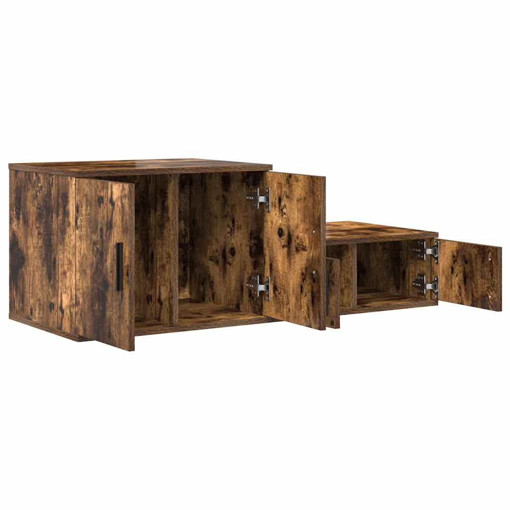 vidaXL Szafka do przechowywania 2 pcs Dąb wędzony 108 x 41 x 40 cm