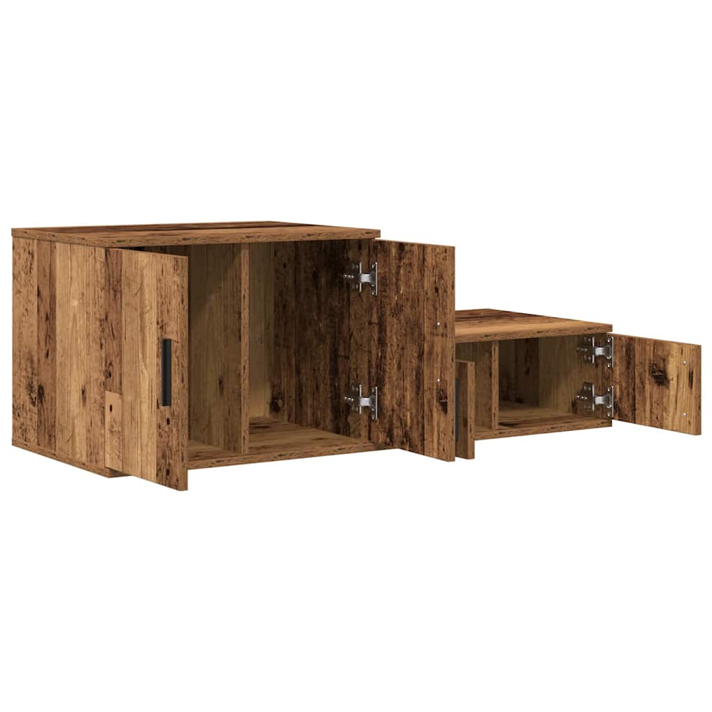 vidaXL Szafka do przechowywania 2 pcs Stare drewno 108 x 41 x 40 cm