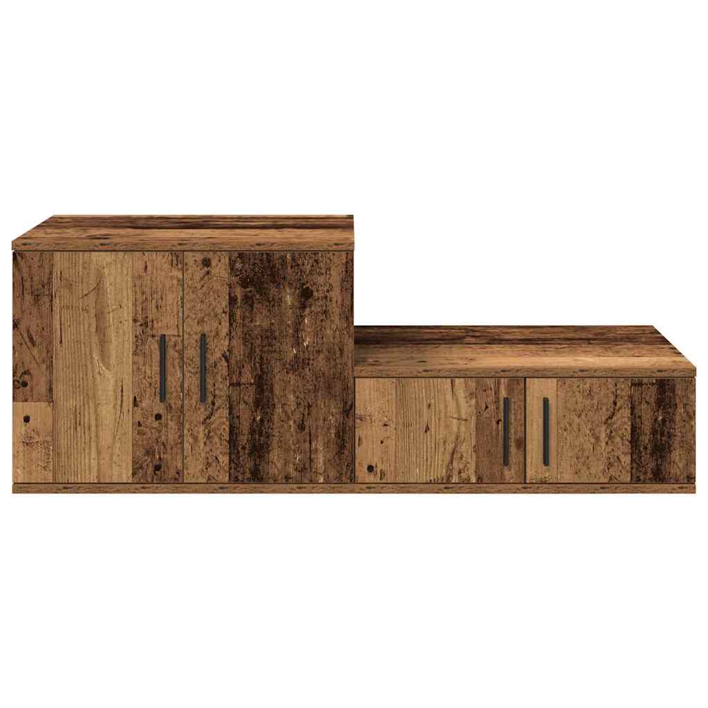 vidaXL Szafka do przechowywania 2 pcs Stare drewno 108 x 41 x 40 cm