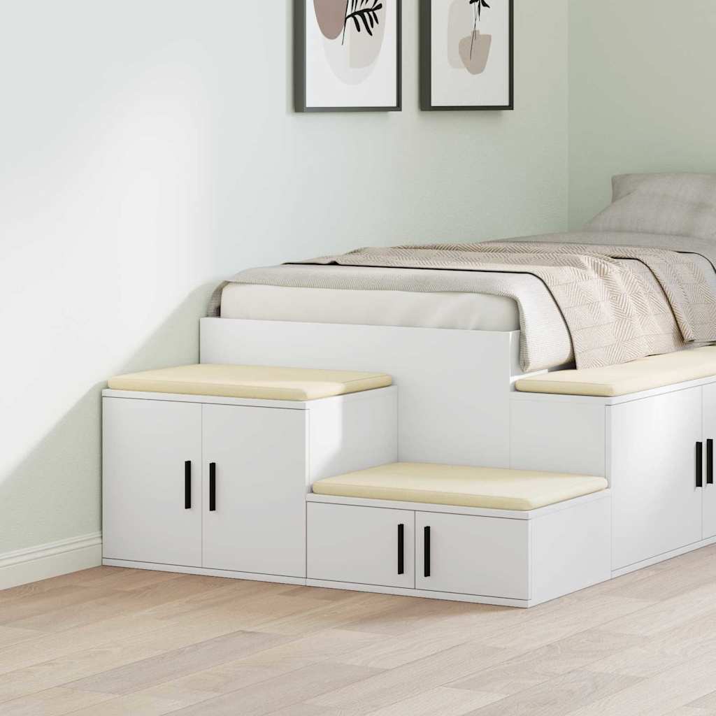 vidaXL Szafka do przechowywania 2 pcs Biały 103 x 41 x 40 cm