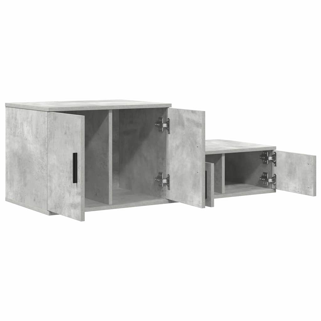 vidaXL Szafka do przechowywania 2 pcs Betonowy szary 103 x 41 x 40 cm
