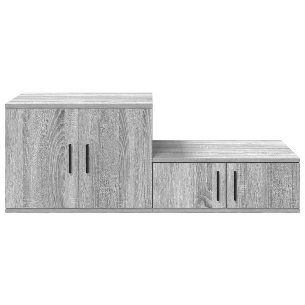 vidaXL Szafka do przechowywania 2 pcs Szary Sonoma 103 x 41 x 40 cm