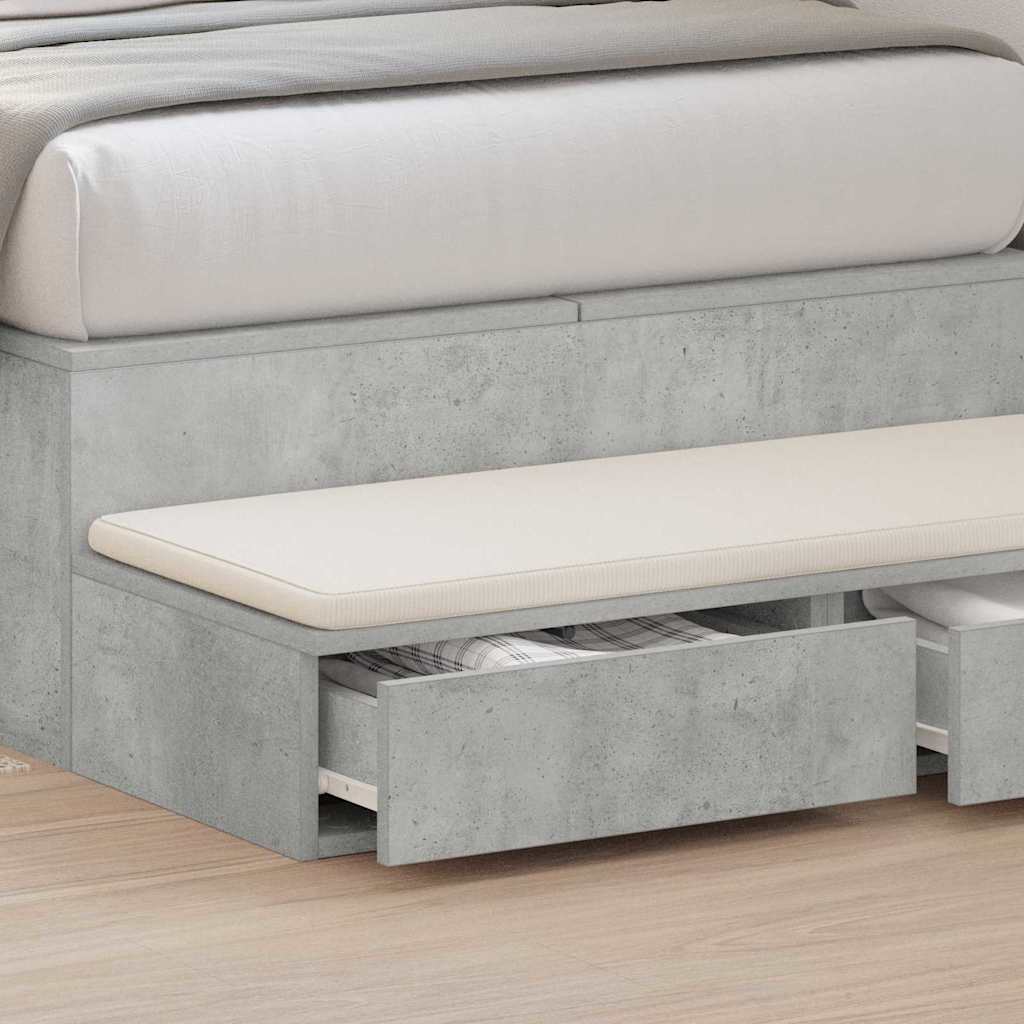 vidaXL Szuflady do łóżka z szufladą Betonowy szary 80 x 36,5 x 16,5 cm