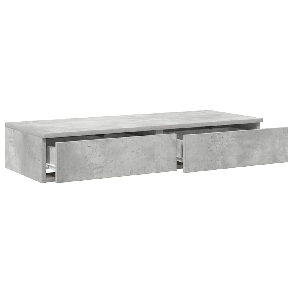 vidaXL Szuflady do łóżka z szufladą Betonowy szary 80 x 36,5 x 16,5 cm