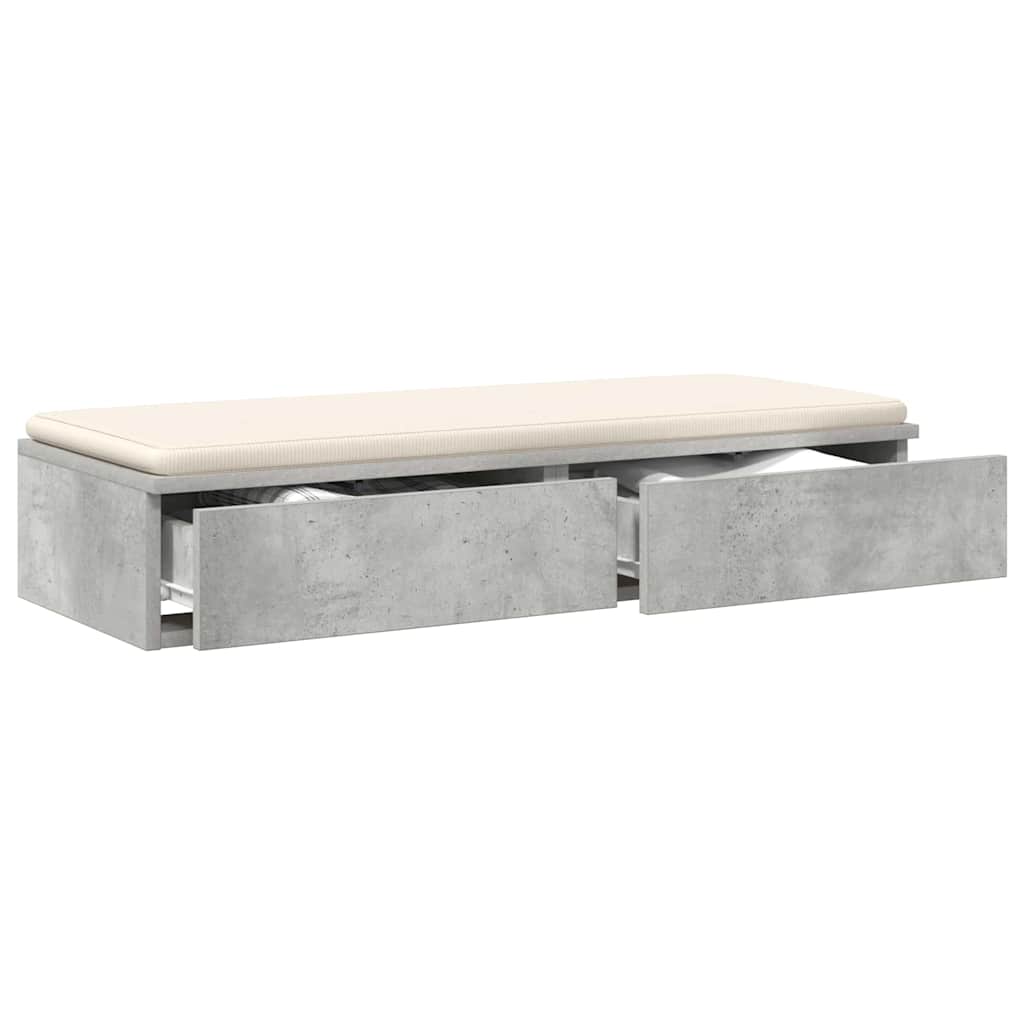 vidaXL Szuflady do łóżka z szufladą Betonowy szary 80 x 36,5 x 16,5 cm