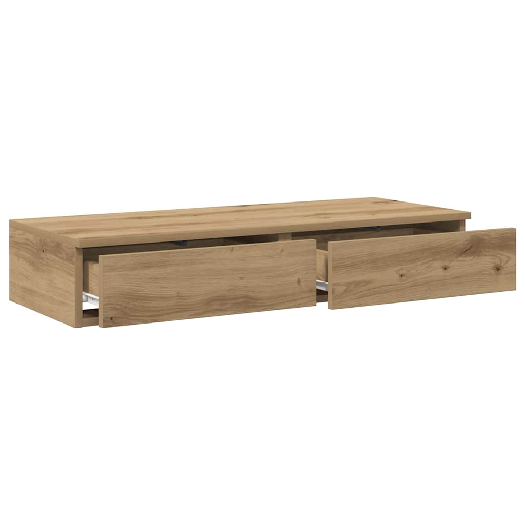 vidaXL Szuflady do łóżka Dąb rzemieślniczy 80 x 36,5 x 16,5 cm