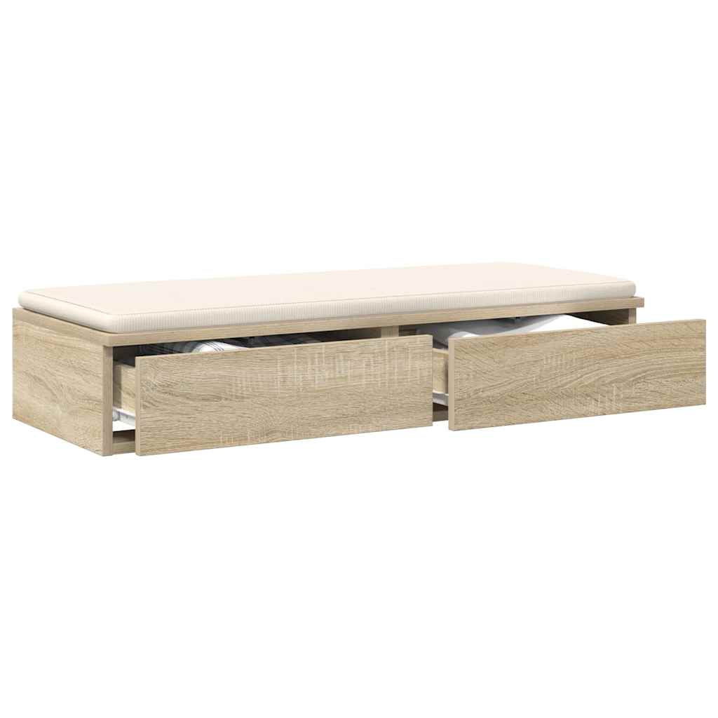 vidaXL Szuflady do łóżka z szufladą Dąb Sonoma 90 x 36,5 x 16,5 cm
