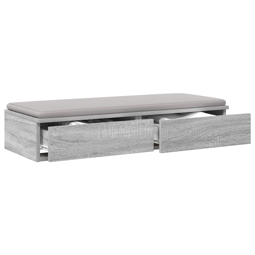 vidaXL Szuflady do łóżka z szufladą Szary Sonoma 90 x 36,5 x 16,5 cm
