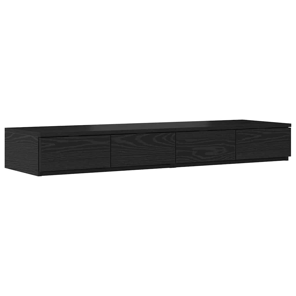 vidaXL Szuflady do łóżka z szufladą Czarny Dąb 120 x 36,5 x 16,5 cm