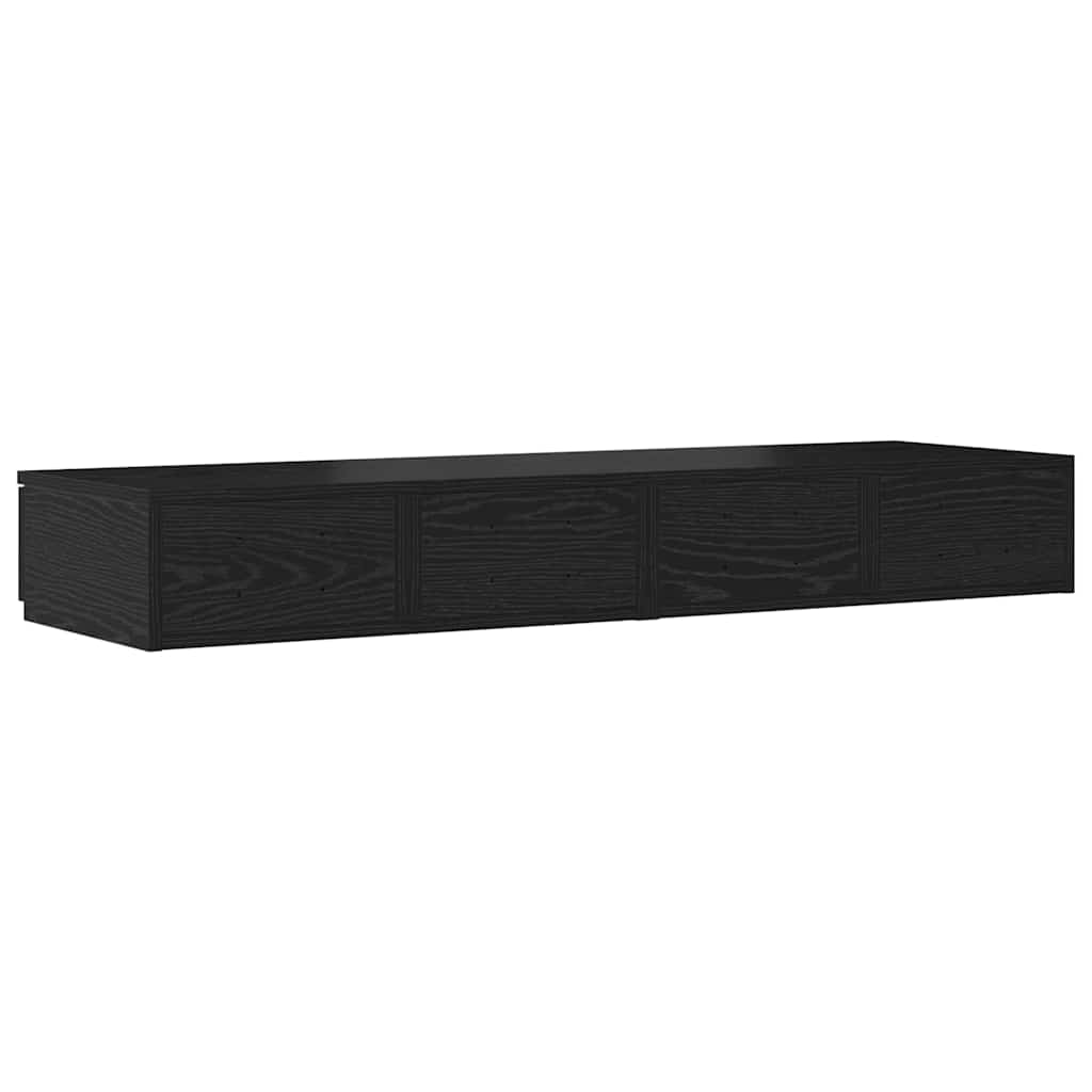 vidaXL Szuflady do łóżka z szufladą Czarny Dąb 120 x 36,5 x 16,5 cm
