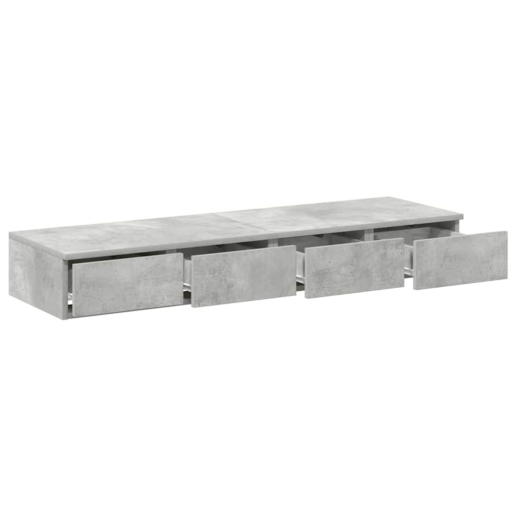 vidaXL Szuflady do łóżka Betonowy szary 120 x 36,5 x 16,5 cm