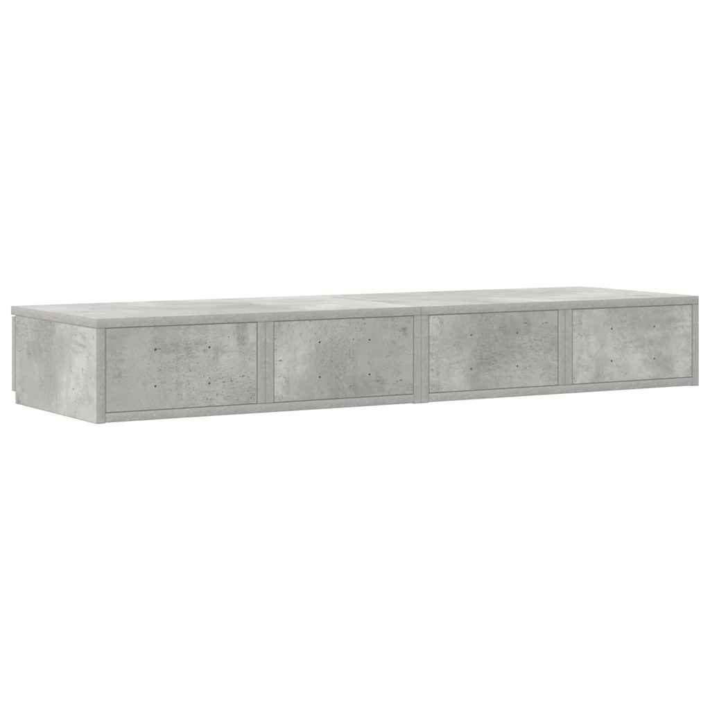vidaXL Szuflady do łóżka Betonowy szary 120 x 36,5 x 16,5 cm