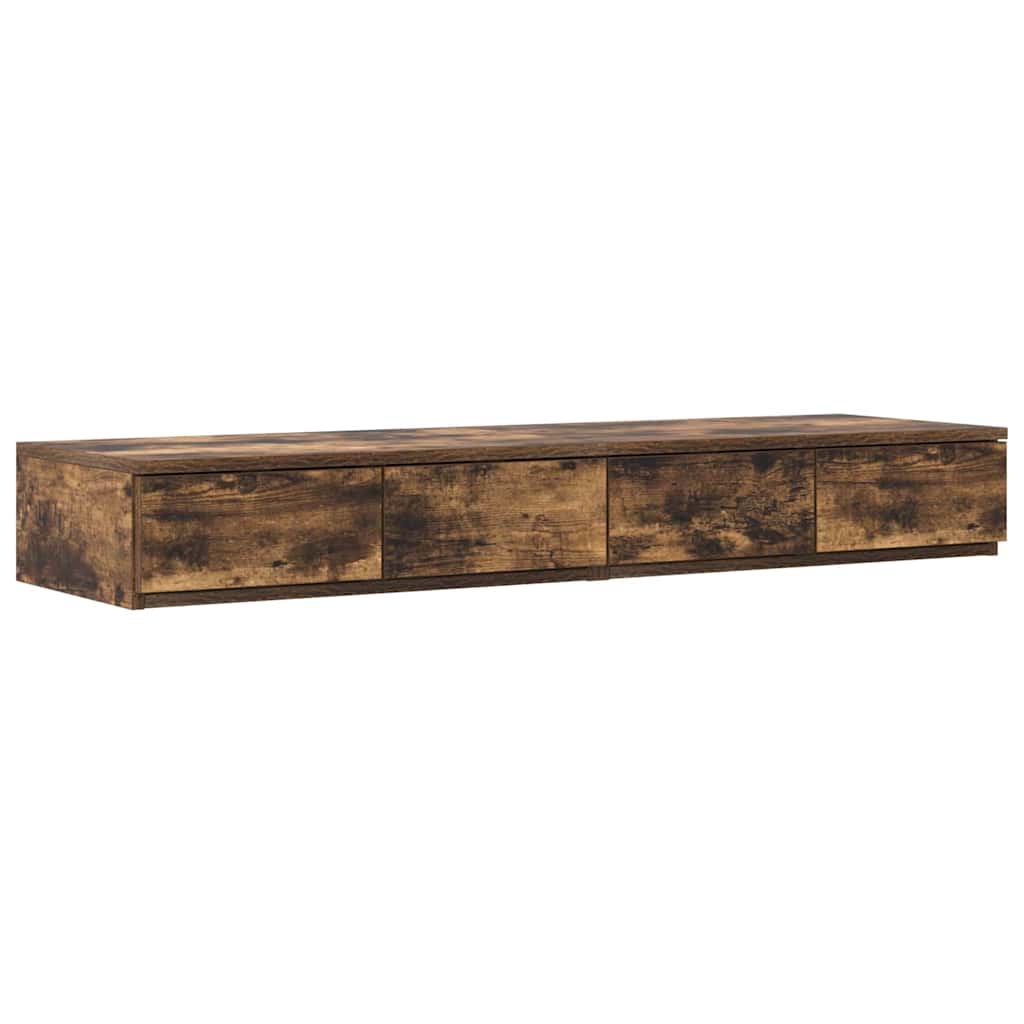 vidaXL Szuflady do łóżka z szufladą Dąb wędzony 120 x 36,5 x 16,5 cm