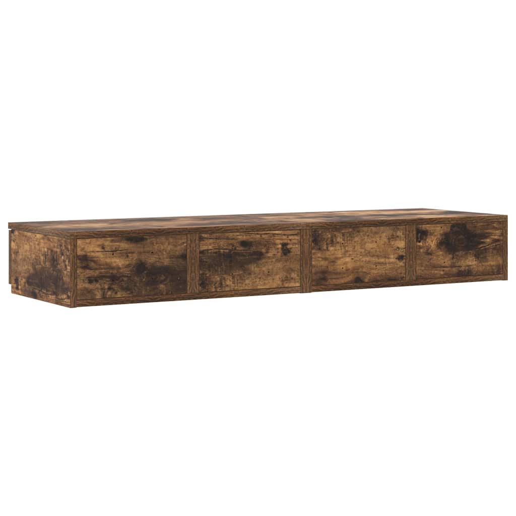 vidaXL Szuflady do łóżka z szufladą Dąb wędzony 120 x 36,5 x 16,5 cm