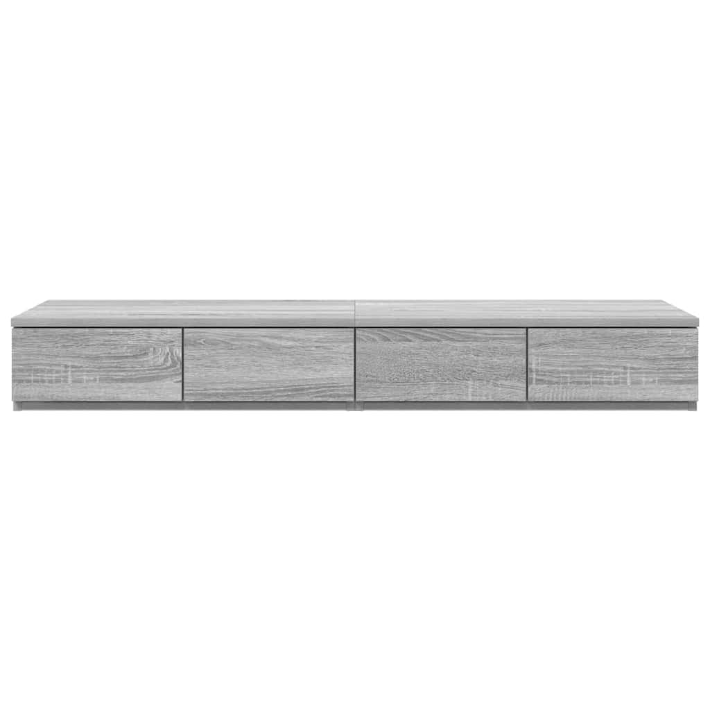 vidaXL Szuflady do łóżka z szufladą Szary Sonoma 120 x 36,5 x 16,5 cm