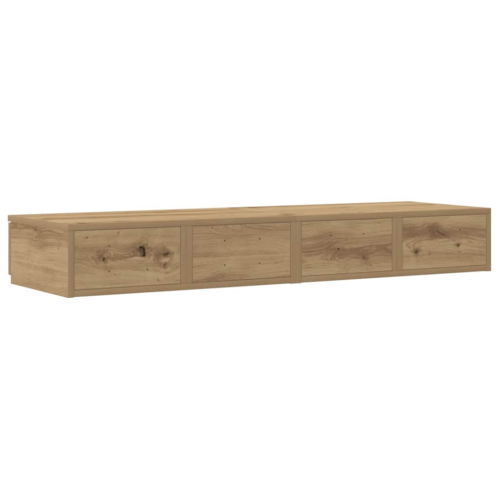 vidaXL Szuflady do łóżka Dąb rzemieślniczy 120 x 36,5 x 16,5 cm