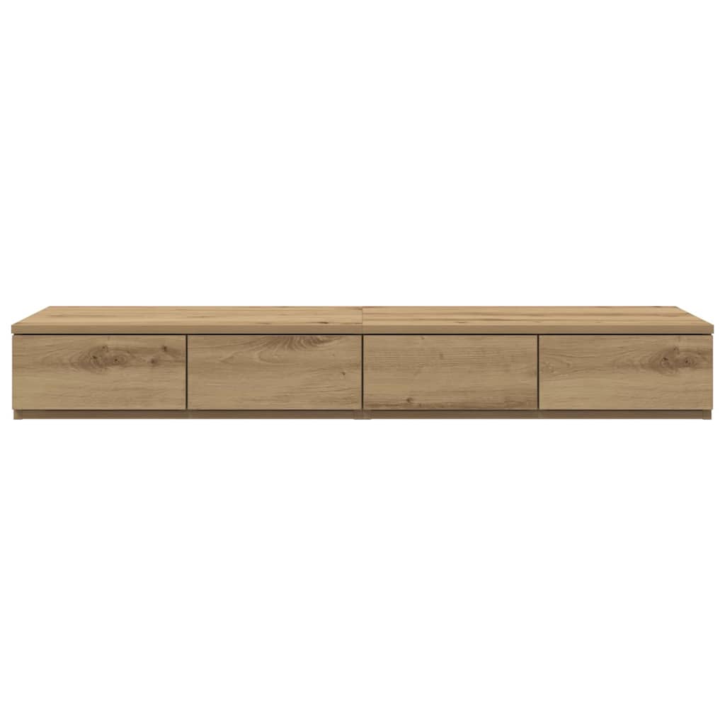 vidaXL Szuflady do łóżka Dąb rzemieślniczy 120 x 36,5 x 16,5 cm