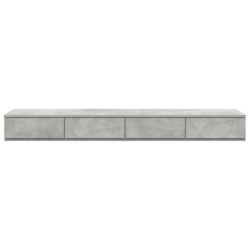vidaXL Szuflady do łóżka Betonowy szary 140 x 36,5 x 16,5 cm