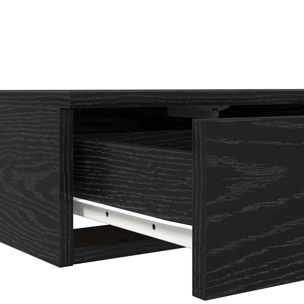 vidaXL Szuflady do łóżka z szufladą Czarny Dąb 75 x 36,5 x 16,5 cm