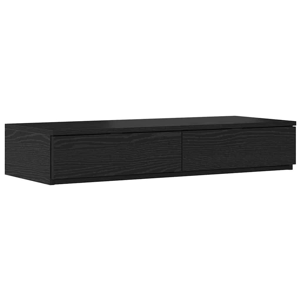 vidaXL Szuflady do łóżka z szufladą Czarny Dąb 75 x 36,5 x 16,5 cm
