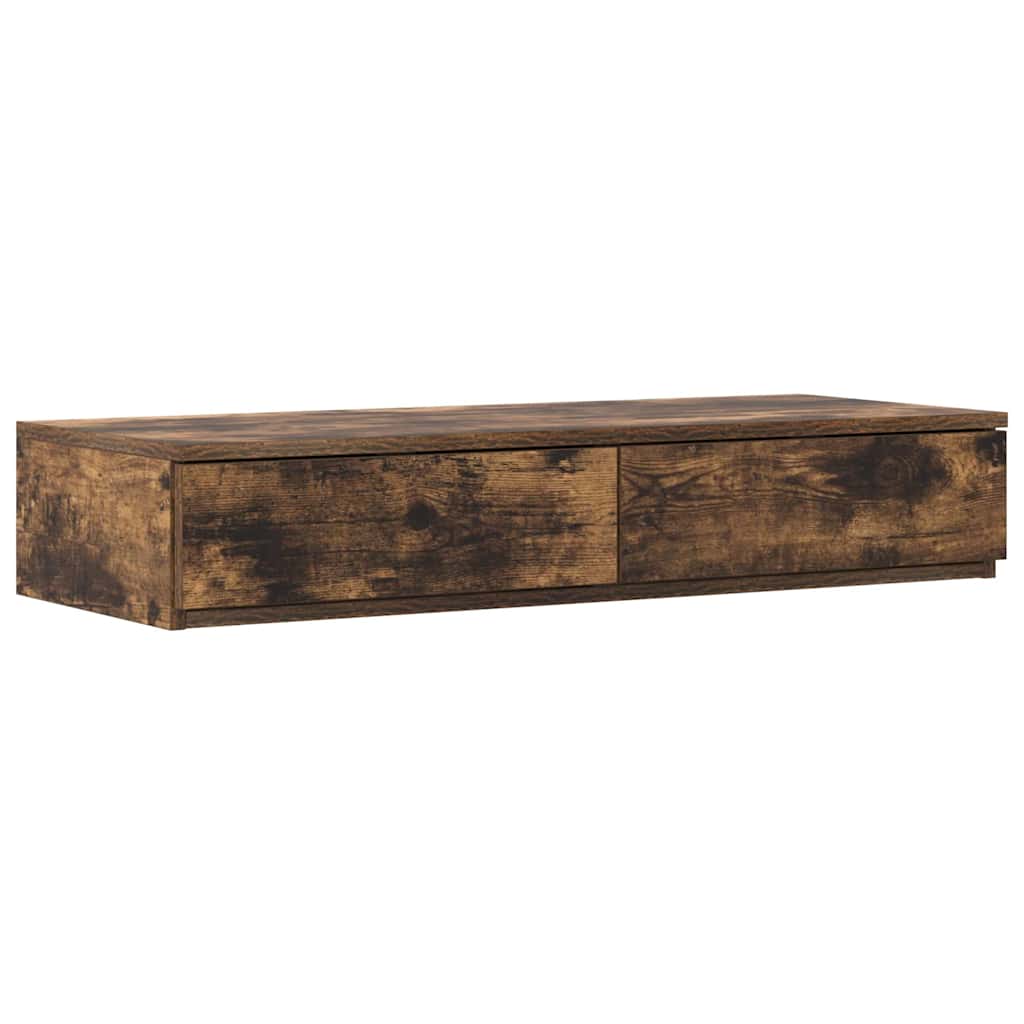 vidaXL Szuflady do łóżka Dąb wędzony 75 x 36,5 x 16,5 cm