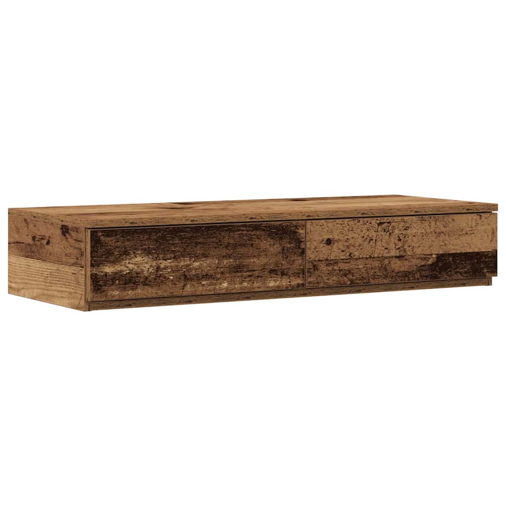 vidaXL Szuflady do łóżka Stare drewno 75 x 36,5 x 16,5 cm