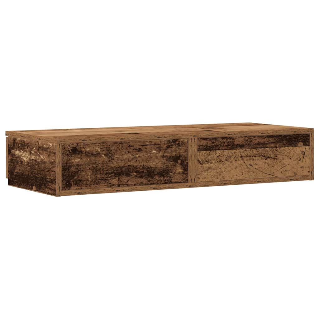 vidaXL Szuflady do łóżka Stare drewno 75 x 36,5 x 16,5 cm