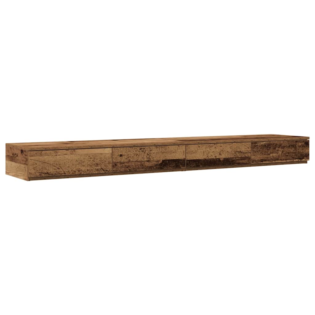vidaXL Szuflady do łóżka z szufladą Stare drewno 180 x 36,5 x 16,5 cm