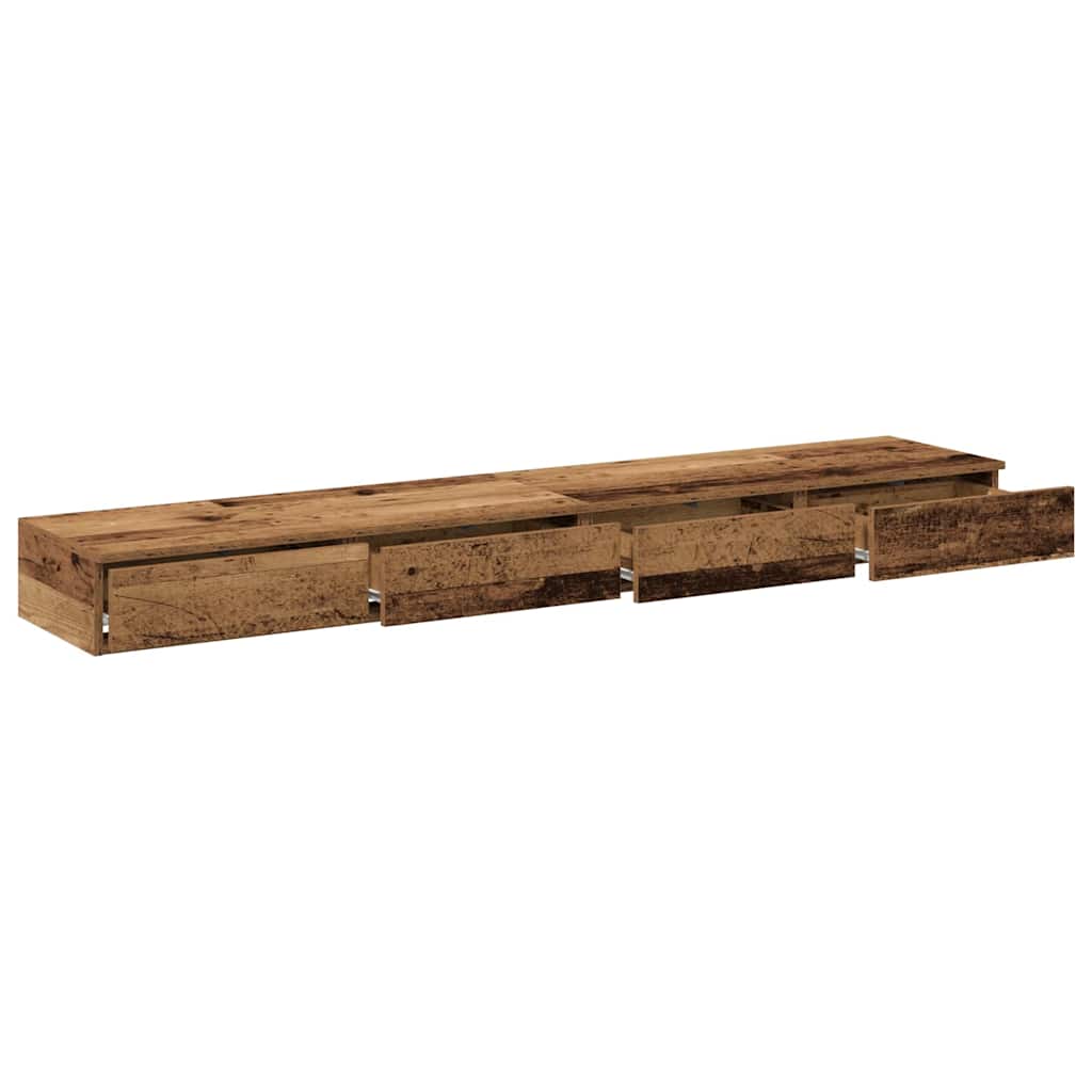 vidaXL Szuflady do łóżka z szufladą Stare drewno 180 x 36,5 x 16,5 cm