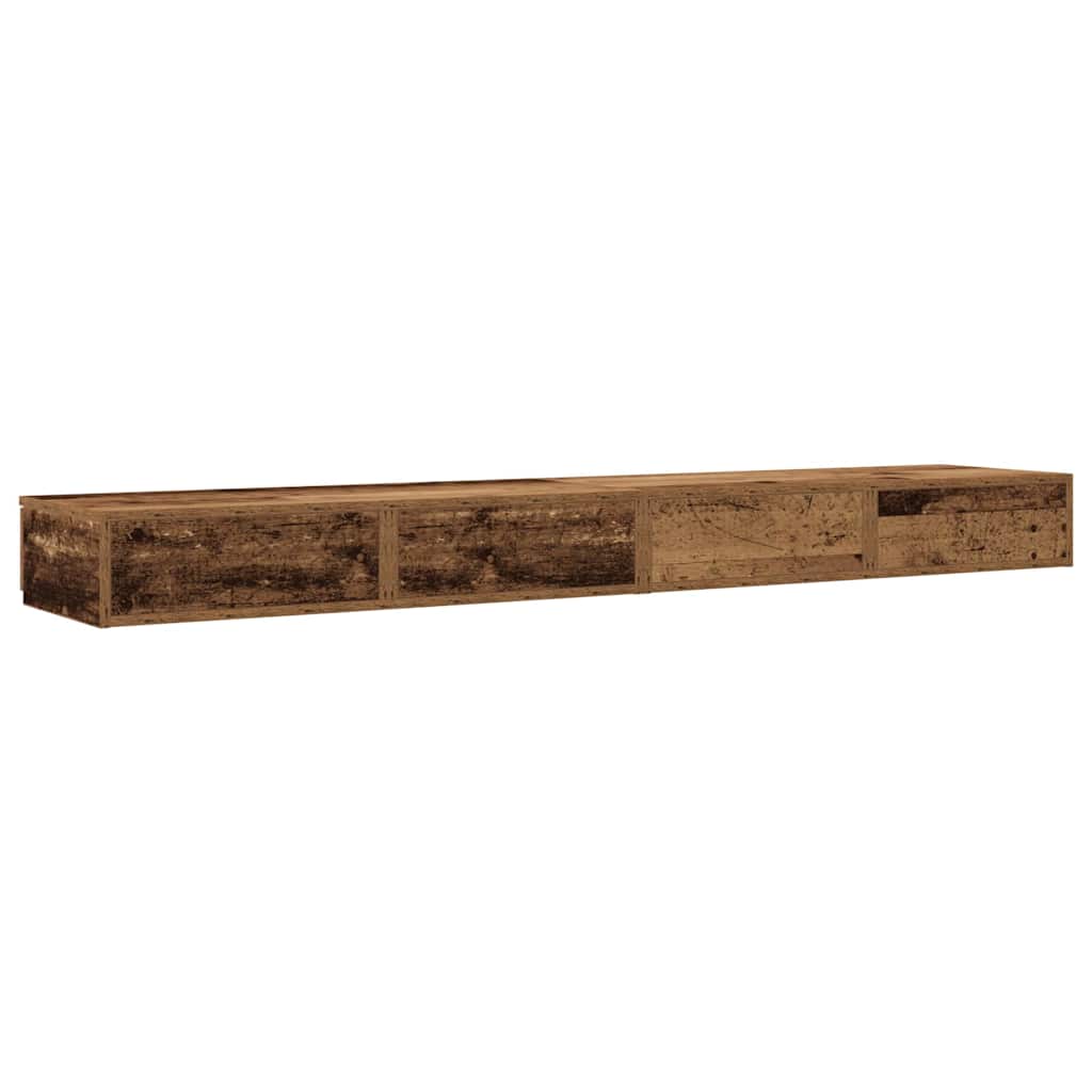 vidaXL Szuflady do łóżka z szufladą Stare drewno 180 x 36,5 x 16,5 cm