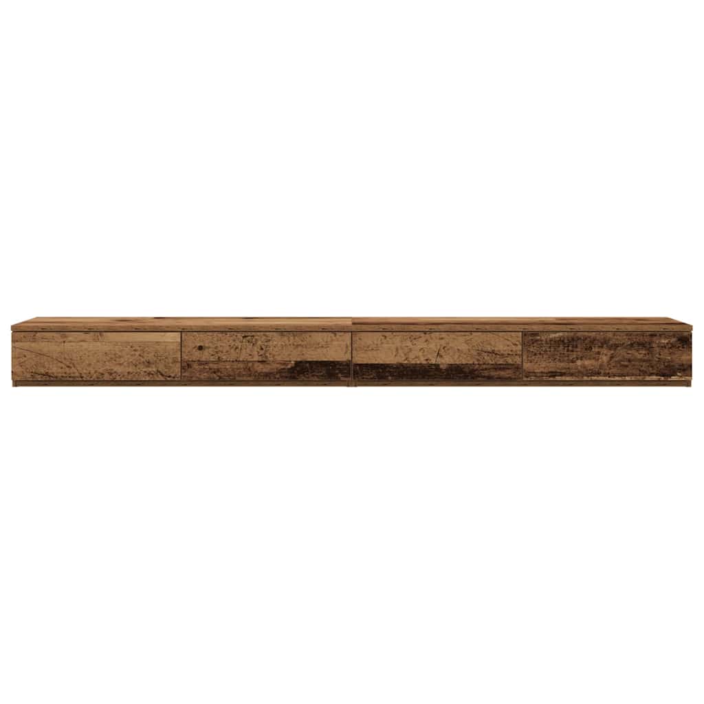 vidaXL Szuflady do łóżka z szufladą Stare drewno 180 x 36,5 x 16,5 cm